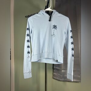 Hurley Light Blue Hoodie with Palm Tree Design
